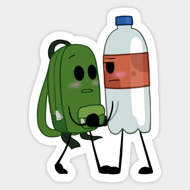 hfjONE, ONEhfj - Bryce and Liam (Soda Bottle and Backpack) Sticker by CadenFeather